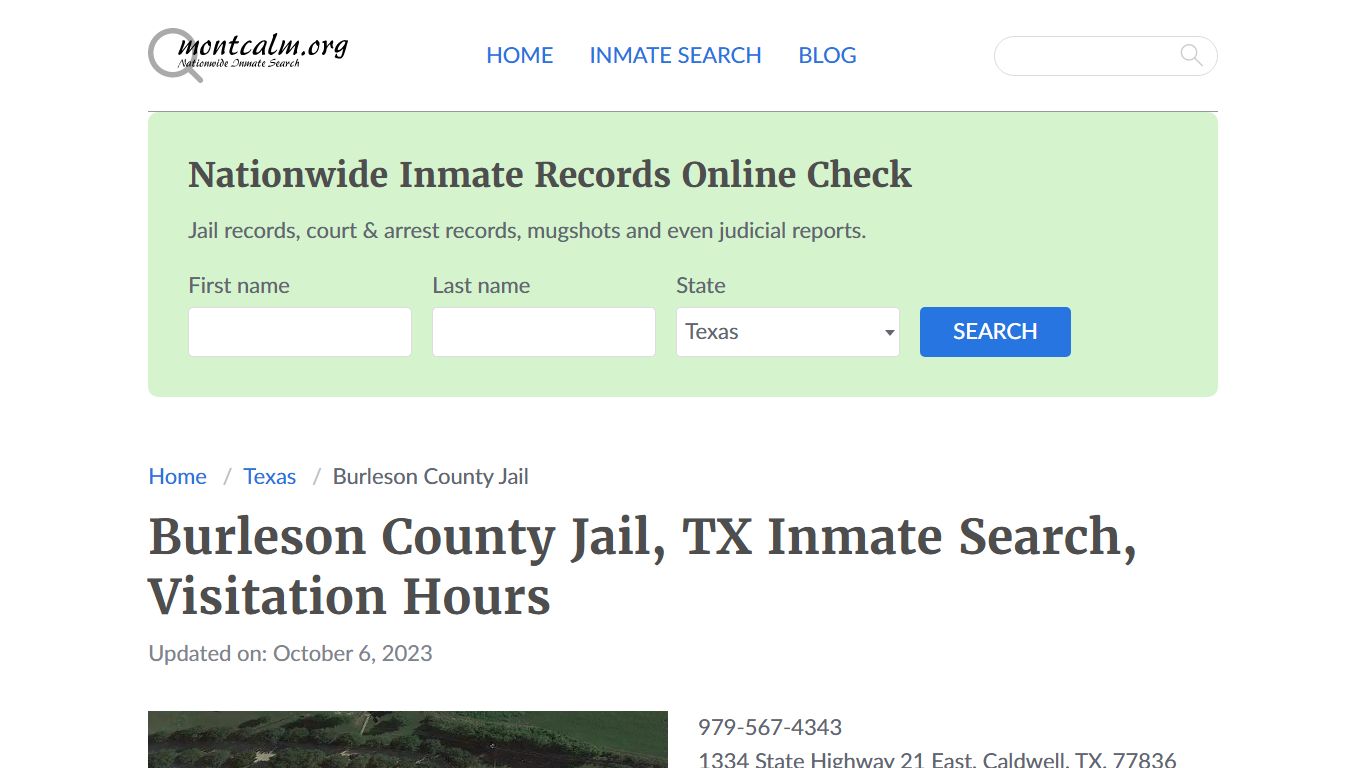 Burleson County Jail, TX Inmate Search, Visitation Hours