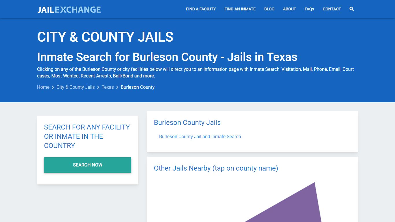 Inmate Search for Burleson County | Jails in Texas - Jail Exchange